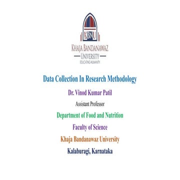Methods of Data Collection in Research- Dr. Vinod Patil
