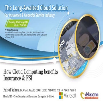 The Long Awaited Cloud Solution - How Cloud Computing Benefits Insurance & FSI