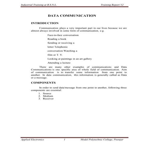 Data communication 123