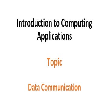 8. Data Communication ( CSI-321) 
