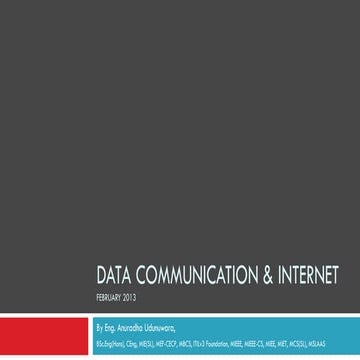 Data Communication and Internet