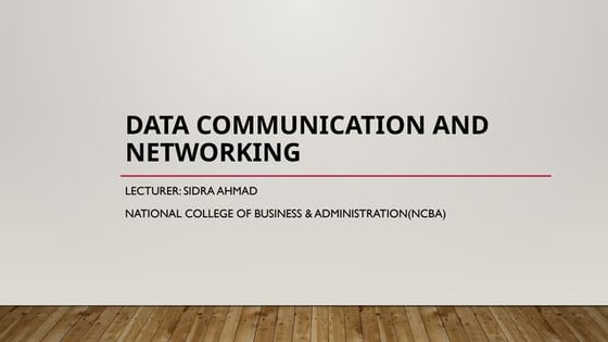 Computer Networking Data presentation.41