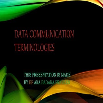 DATA COMMUNICATION BY BP.                                                    ...