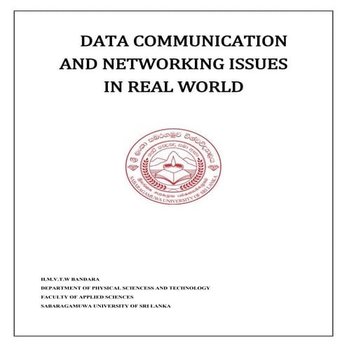 Data Communication Networking Issues in Real World | PDF