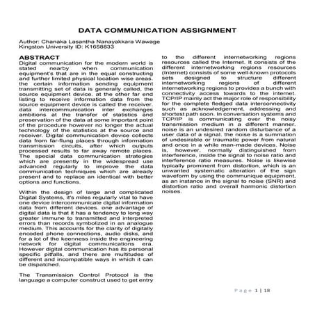 Data Communications and Matlab