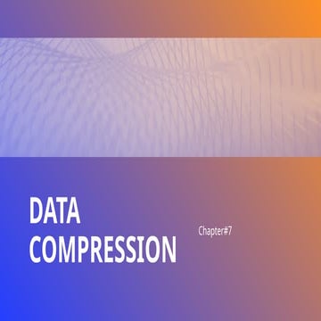 multimedia and design data compression techniques | PPTX