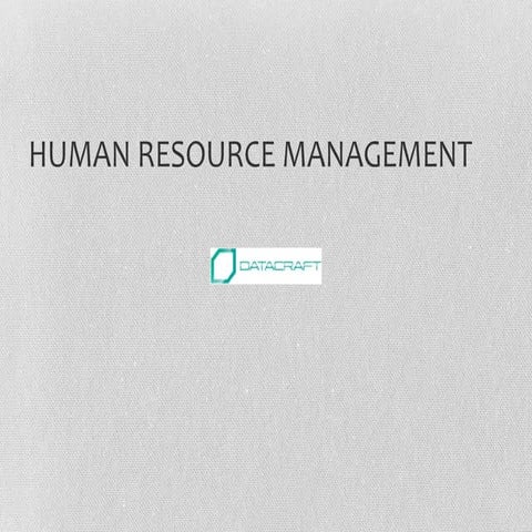 Human Resource Management (in TATA Motors) | PPSX