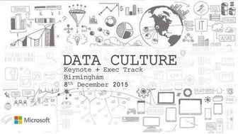 Data Culture Keynote and Exec Track Birm Dec 8th