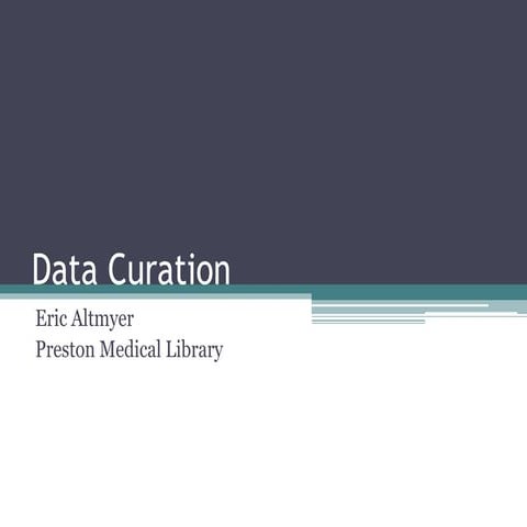 Data curation