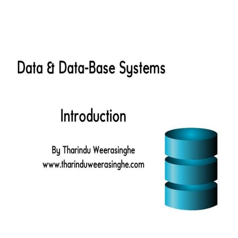 Data and Database Systems | PPT