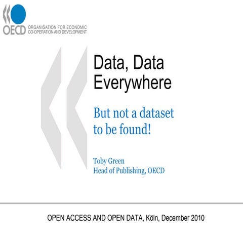 Toby Green: Data, data everywhere