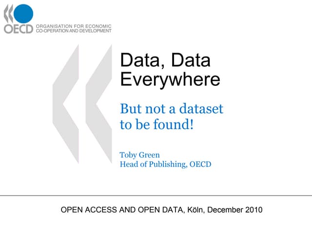 Toby Green: Data, data everywhere
