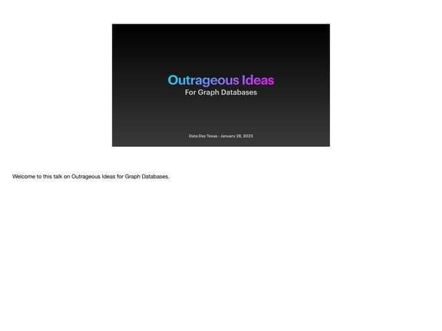 DataDay 2023 Presentation - Notes