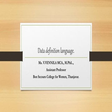 Data definition language | PPTX