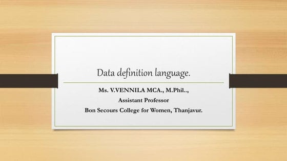 IM02: Database Language | PPT