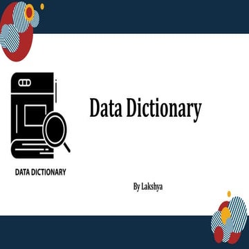 Data Dictionary , data and types of data .pptx