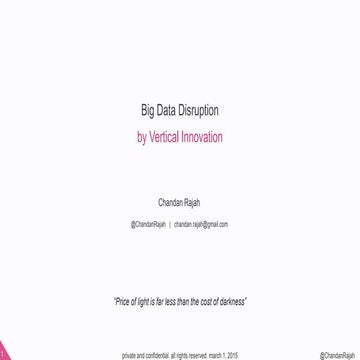 Data Disruption by Vertical Innovation