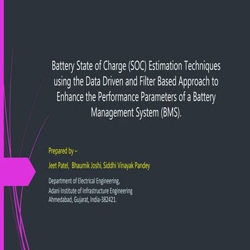Data driven and filter based advancements in a (2) (2)