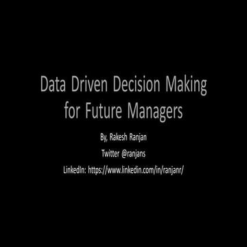 Data driven decision | PPT
