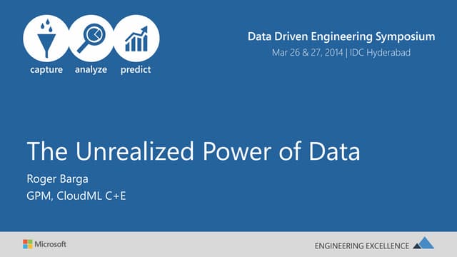 Data Driven Engineering 2014