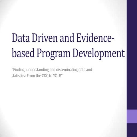 Evidence-based Program Development