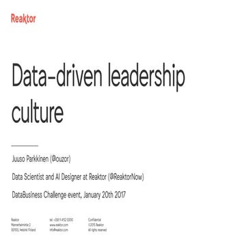 Data-driven leadership culture