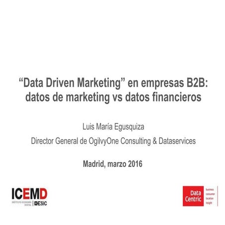 Data driven marketing en empresas B2B