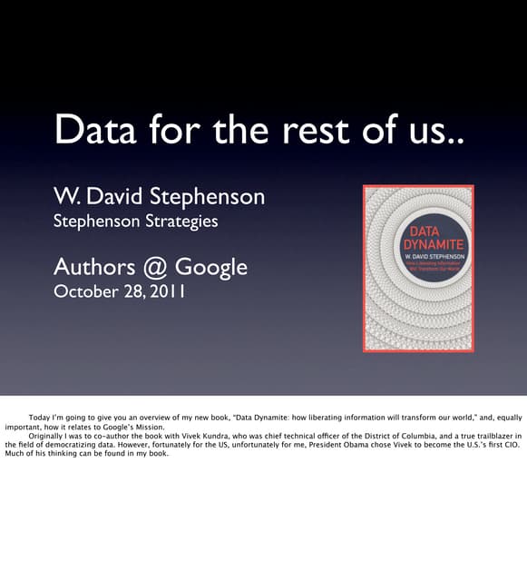 Data dynamite presentation