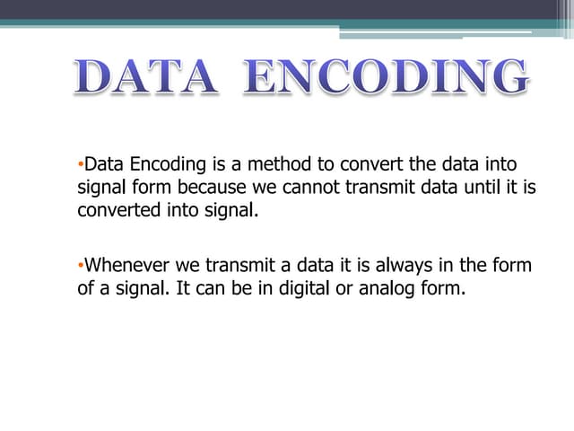 Data encoding