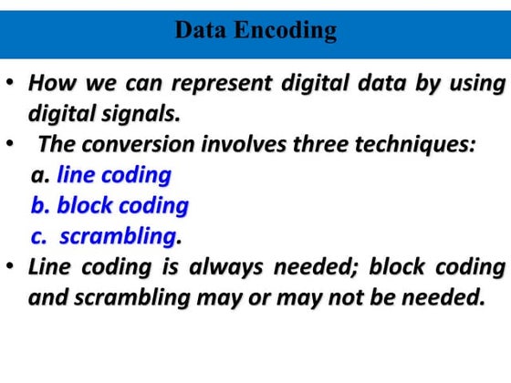 3. line coding( bipolar, multilevel, multitransition) | PPT