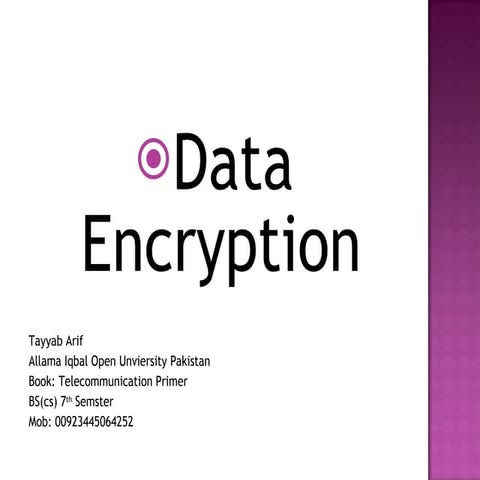 Data encryption, Description, DES | PPT