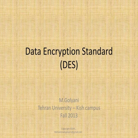 Data encryption standard | PPT