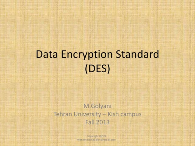 Data encryption standard