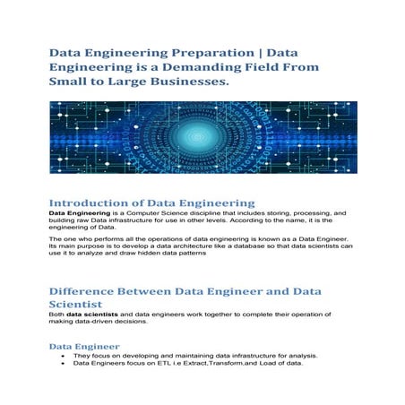 Data Engineering Preparation