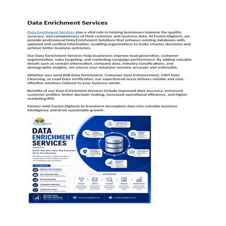 Data Enrichment Services | Fusion Digitech | DOCX