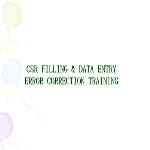 Data Entry documents