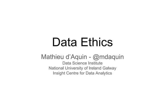 Data ethics