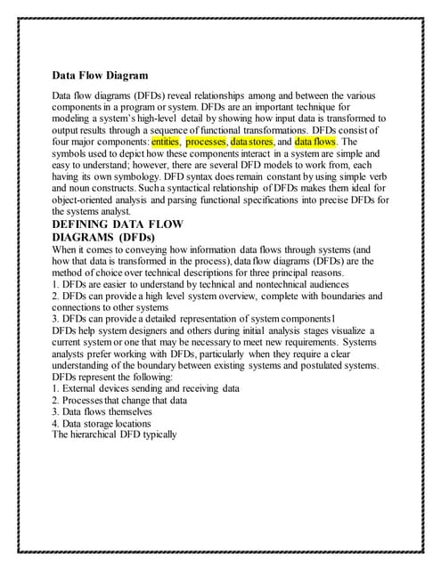 Data flow diagrams dfd