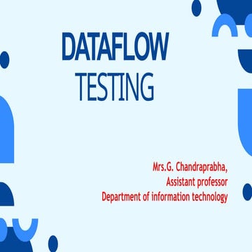 DataFlowTesting - White box testing pptx