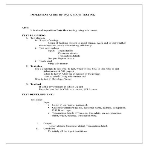 Data flowtesting doc