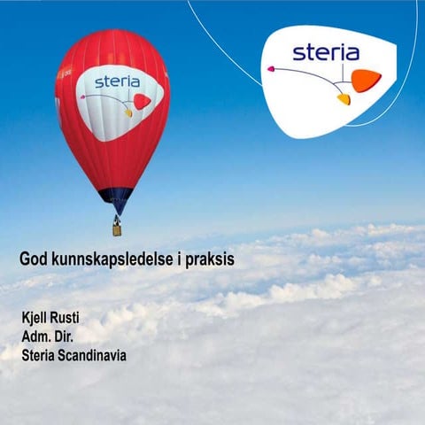 God kunnskapsledelse i praksis, foredrag for Dataforeningen Summit