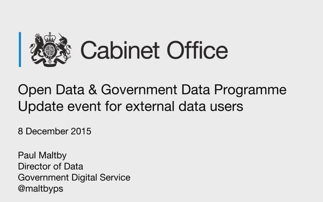 Open Data & Government Data Programme