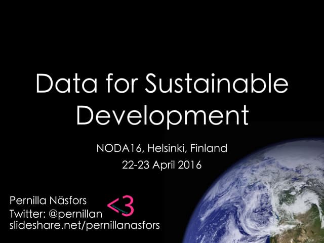 Data for Sustainable Development - NODA16