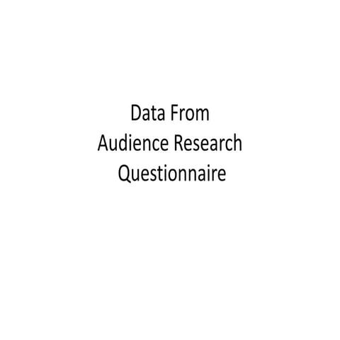 Audience Data 