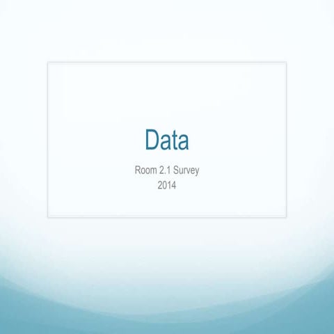 Data from survey 2014