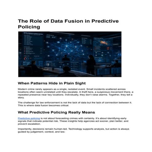 Application of data science in predictive policing | PPTX