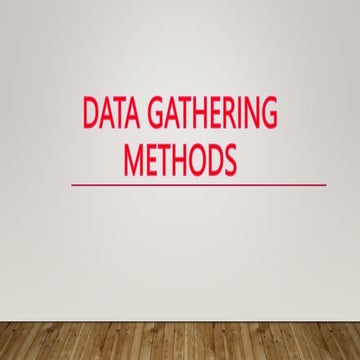 Data Gathering Methods - Math 7 4th Quarter | PPT