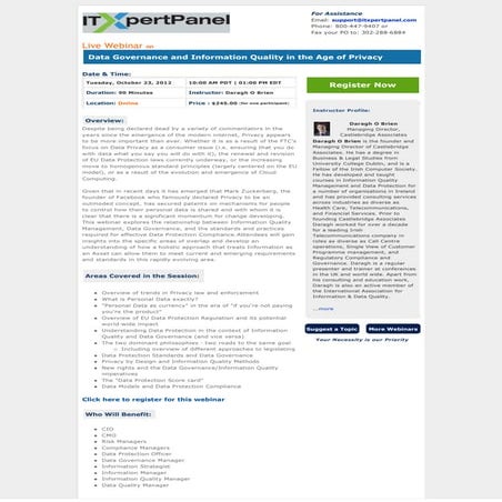 Data governance and information quality in the age of privacy