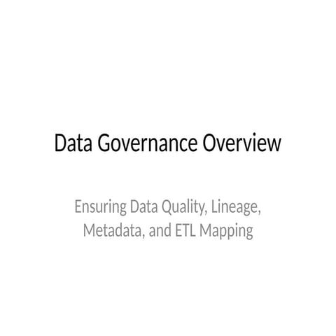 Data Governance visualization for data security | PPT