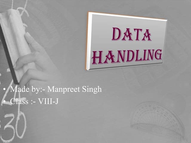 Data handling  -